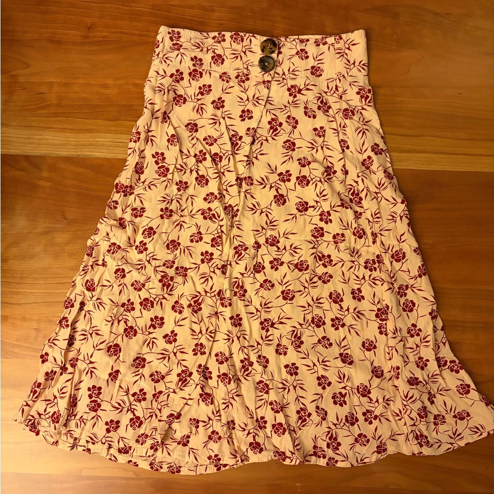 Faithfull the Brand Anthropologie Floral Print Women's Skirt Size 2